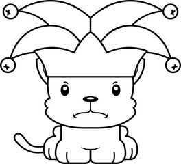 Cartoon Angry Jester Kitten