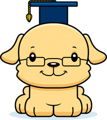 Cartoon Smiling Teacher Puppy