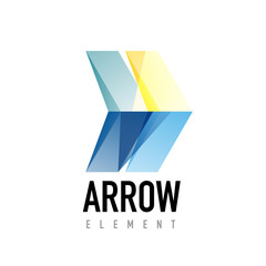 Vector arrow geometric design logo