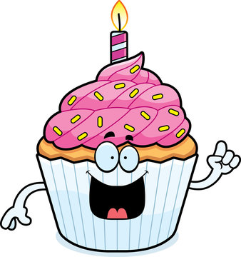 Cartoon Birthday Cupcake Idea