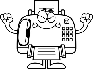 Angry Cartoon Fax Machine