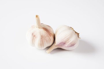 Garlic on white background isolated