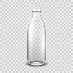 Transparent glass bottle 