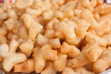 Deep-fried dough stick or Thai called Patongko, Placing on the Market, Thailand.