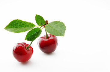Ripe, juicy and appetizing cherry berries