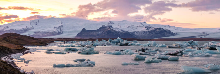 Landscape of Jokulsarlon in Iceland