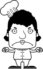 Cartoon Angry Chef Woman