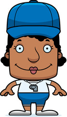Cartoon Smiling Coach Woman