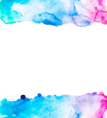 seamless rainbow spectrum watercolor paint splash . illustration for design textile, wedding invitation, greeting or birthday card, web banner, tag, label, logo and text on white background