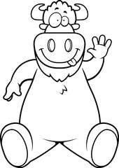 Cartoon Buffalo Sitting