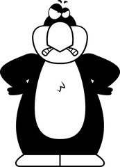 Cartoon Penguin Angry