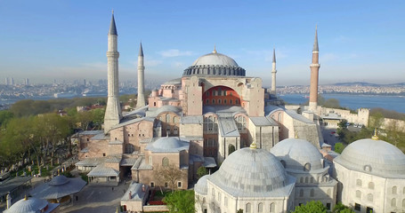 Fototapeta premium Aerial View of Hagia Sophia in Istanbul