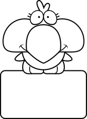 Cartoon Blue Bird Sign
