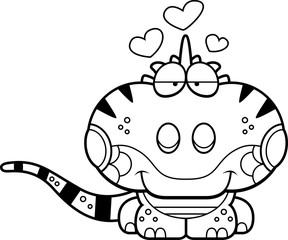 Cartoon Iguana Love