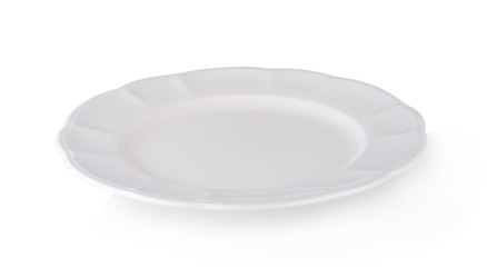 white plate isolated on white background