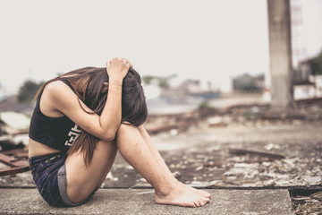 Woman bondage in angle  , stop violence against Women, international women's day