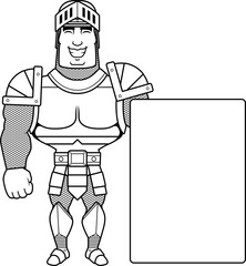 Obraz premium Cartoon Knight Sign