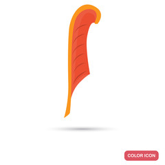 Feather Maat color flat icon for web and mobile design