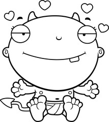 Cartoon Baby Devil Love