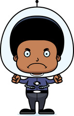 Cartoon Angry Spaceman Boy