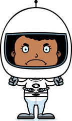 Cartoon Angry Astronaut Girl