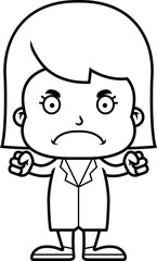 Cartoon Angry Doctor Girl