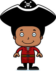 Cartoon Smiling Pirate Boy