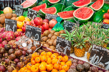 Fruit at market stall