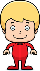 Cartoon Smiling Boy In Pajamas