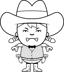 Angry Cartoon Little Gunfighter
