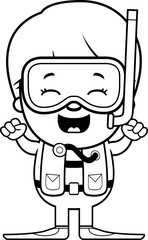 Obraz premium Scuba Diver Excited