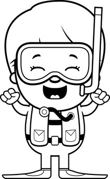 recommend clip art: Scuba Diver Excited
