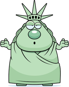 recommend clip art: Confused Cartoon Statue of Liberty
