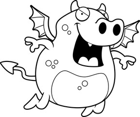 Cartoon Devil Flying