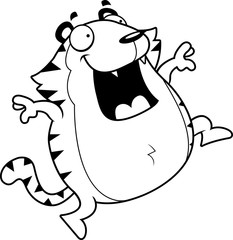 Cartoon Tiger Jumping
