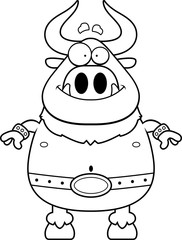 Happy Cartoon Minotaur