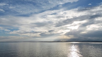 sparkling reflection on the bay