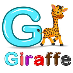 Cute giraffe and alphabet 