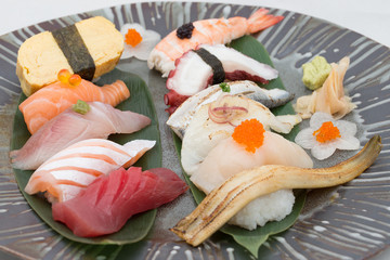 Sushi Set on black plate