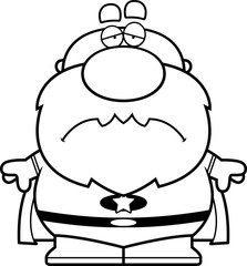 Cartoon Sad Superhero