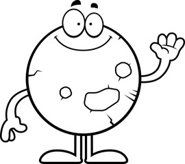 Cartoon Mars Waving