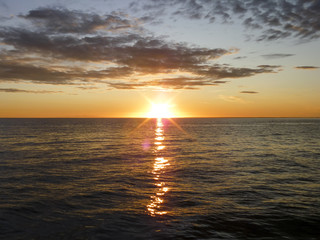 Red decline at the sea