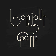 Modern fun calligraphy french text sayings. Vector graphic design elements. © Untashable