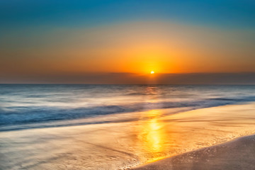 Fototapeta na wymiar Sunrise at the beach El Rompio in Panama