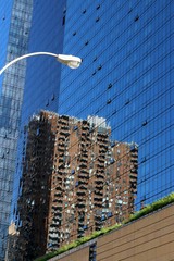 Glass building and lamp