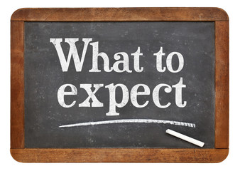 What to expect blackboard sign