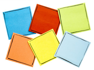 blank isolated sticky notes set