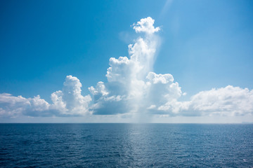 rain clouds in the sea