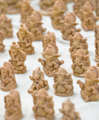 Small stone figurines of Ganesha for sale. India, Jaisalmer