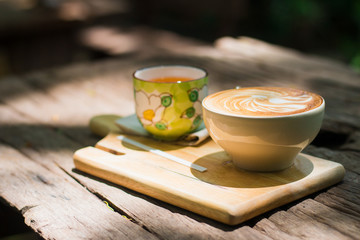 Coffee and tea in the morning